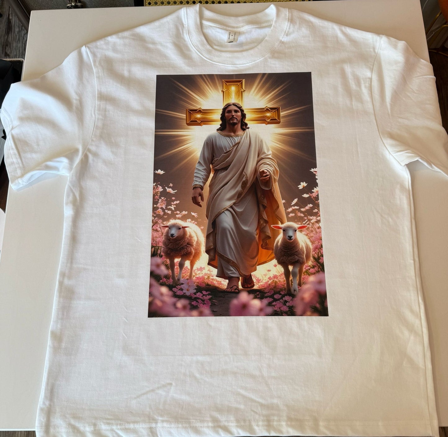#7-L- Cotton 100% comfortable breathable T-shirt White