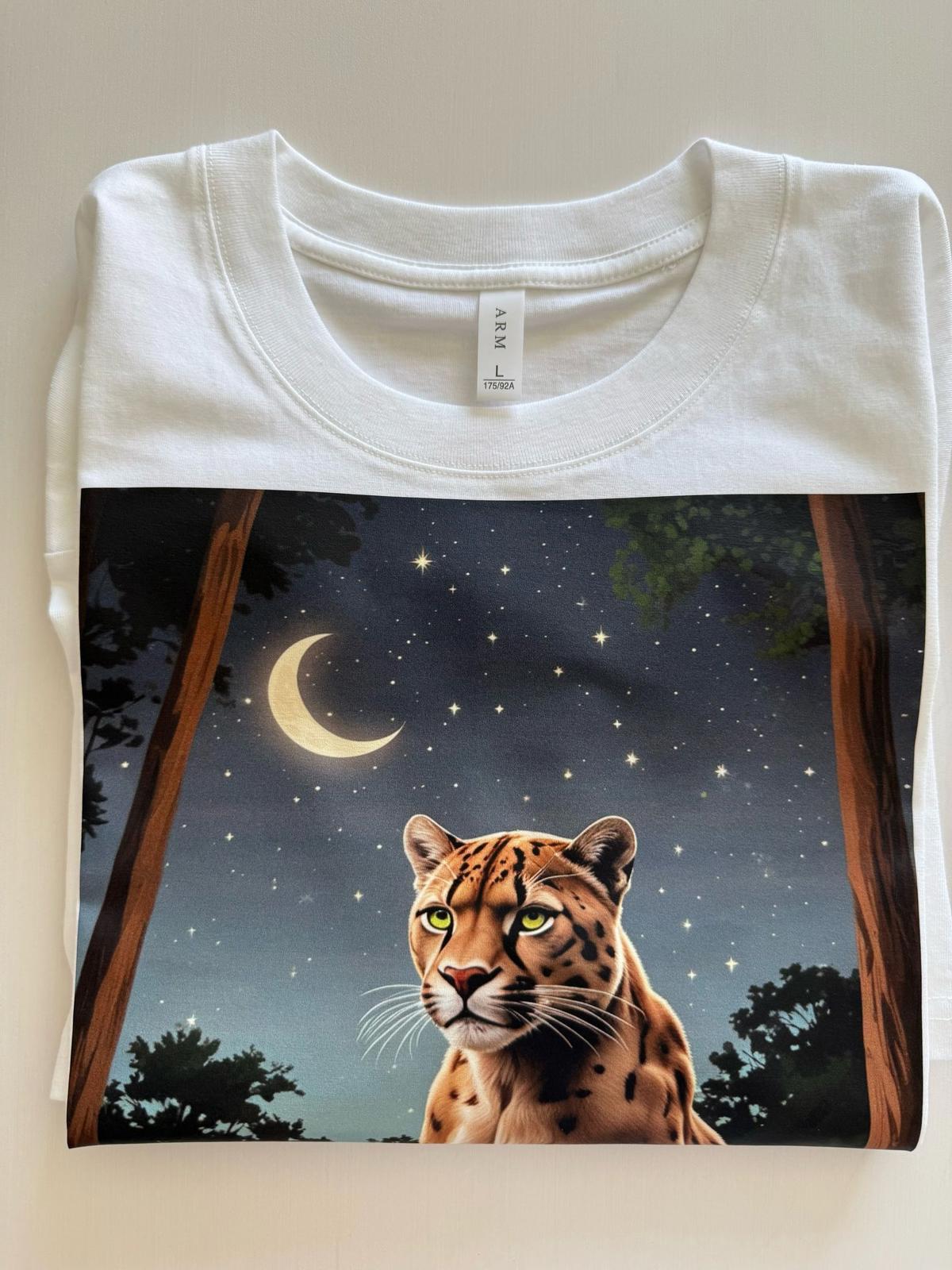 #1094-M- Jaguar-Cotton 100% comfortable breathable T-shirt White
