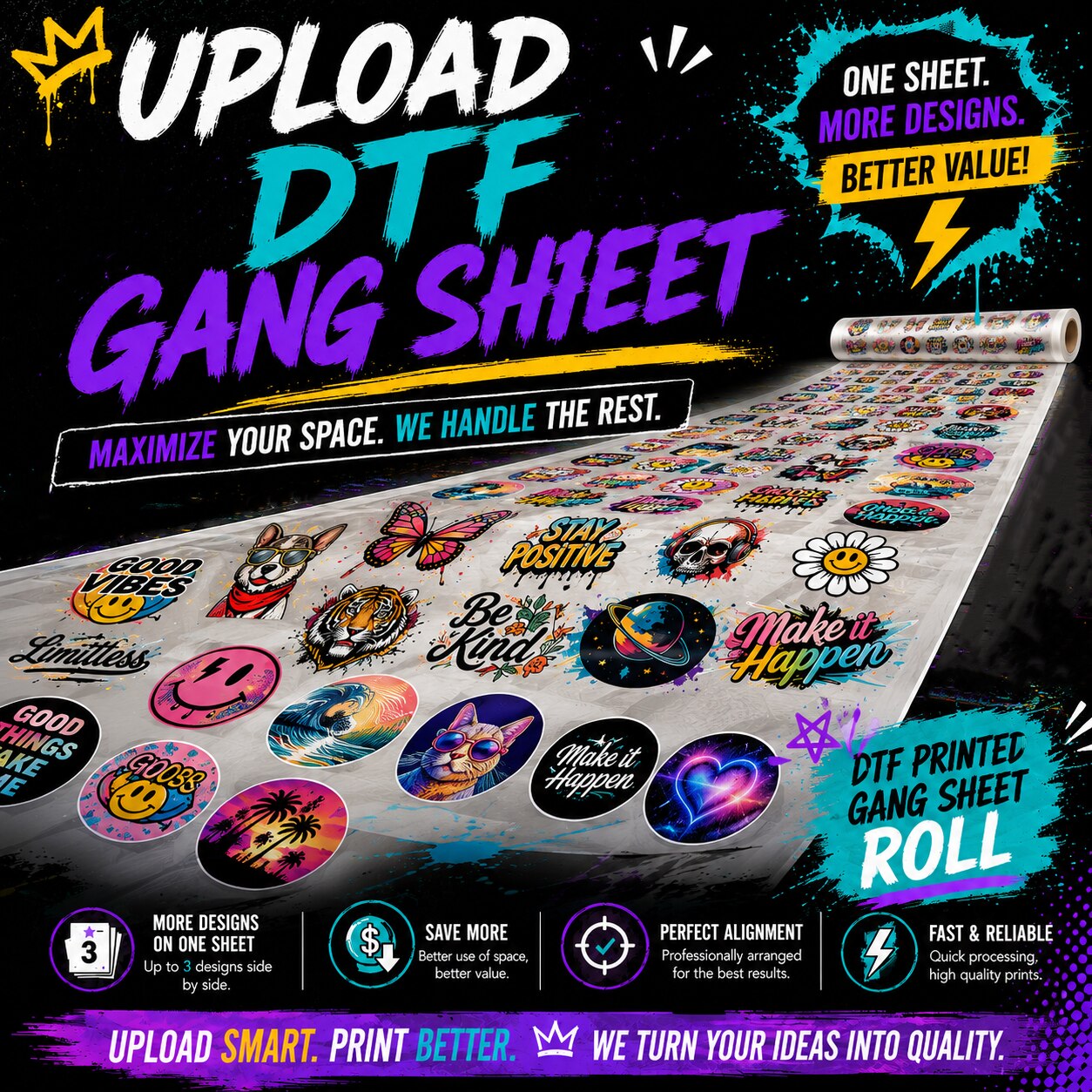 Upload Already Built DTF Gang Sheet